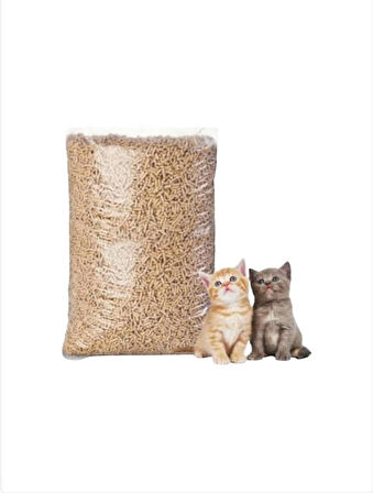  Pelet Kedi Kumu Net 15 kg - 30 lt - Topaklanmayan %100 Organik Çam Peleti Kedi Kumu