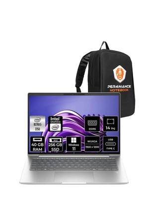 EliteBook 6 G1i Ultra 5 225U 40GB 256GB SSD Intel Graphics 14" WUXGA W11H Notebook & PER4 Çanta