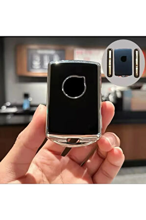 Volvo S60 Siyah-Silver Anahtar Kılıfı 2021-2025