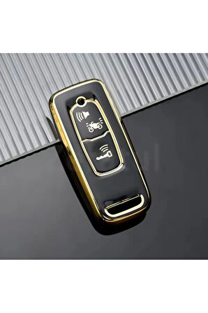 Honda Forza 2023-2024-2025 Anahtar Kılıfı Siyah-Gold