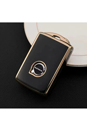 Volvo V90 Siyah-Gold Anahtar Kılıfı 2021-2025