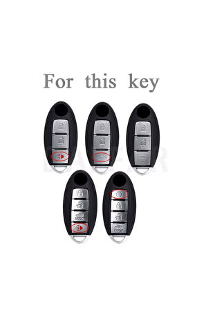 Nissan Navara Sustasız Şeffaf Anahtar Kılıfı