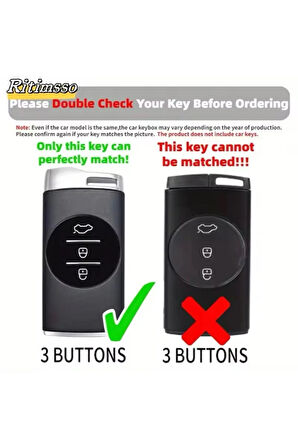 Chery Tiggo 7 Pro Anahtar Kılıfı Siyah-Gold