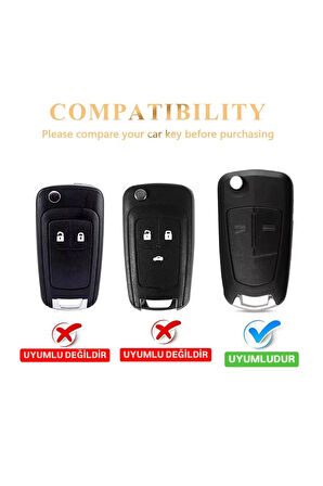 Opel Vectra C Anahtar Kılıfı Siyah-Silver
