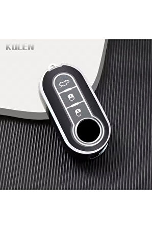 Fiat Bravo Anahtar Kılıfı Siyah Silver