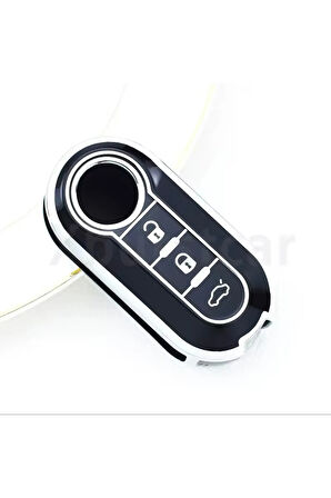 Fiat Bravo Anahtar Kılıfı Siyah Silver