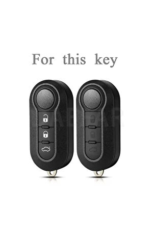 Fiat Bravo Anahtar Kılıfı Beyaz-Gold