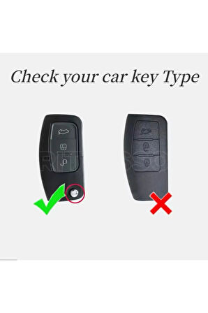 Ford Kuga Anahtar Kılıfı Beyaz-Silver