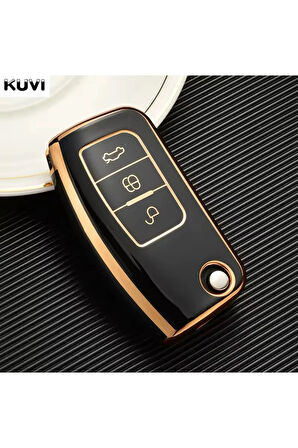 Ford Focus Anahtar Kılıfı Siyah-Gold
