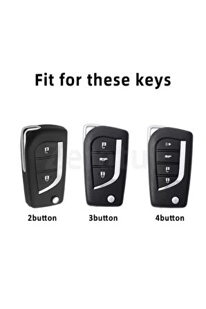 Toyota Corolla Auris Avensis Yaris RAV4 Hilux Şeffaf Anahtar Kılıfı