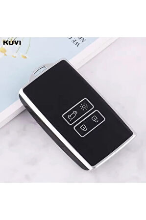 Renault Kaleos Anahtar Kılıfı Siyah-Silver