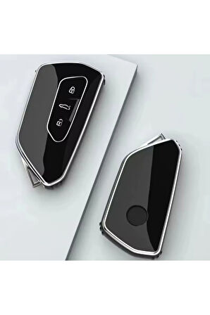 Volkswagen ID.6 ID.7 Anahtar Kılıfı Siyah-Silver