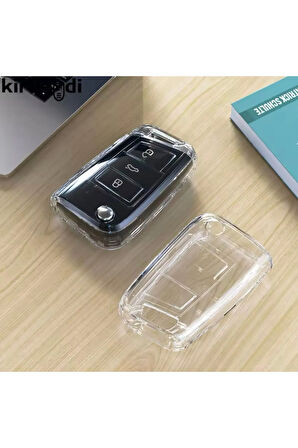 Seat Ibiza Şeffaf Anahtar Kılıfı 2017-2025 Uyumlu