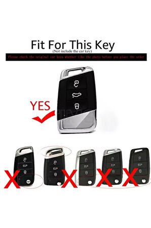 Skoda Kodiaq Beyaz-Gold Anahtar Kılıfı