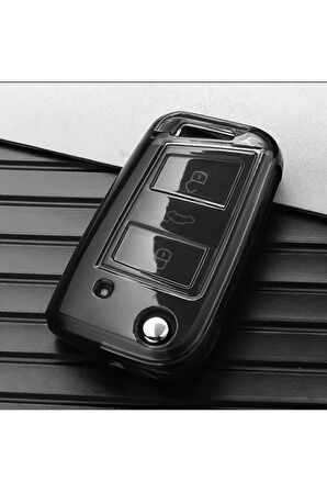 Volkswagen Tiguan Şeffaf-Füme Anahtar Kılıfı 2016-2020