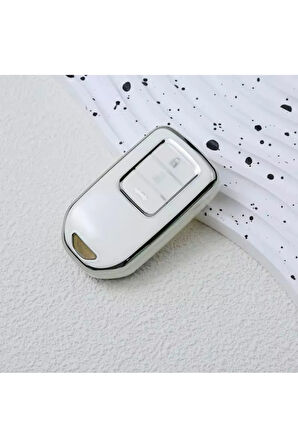 City Exclusive Anahtarsız Çalıştırma Beyaz-Silver Anahtar Kılıfı