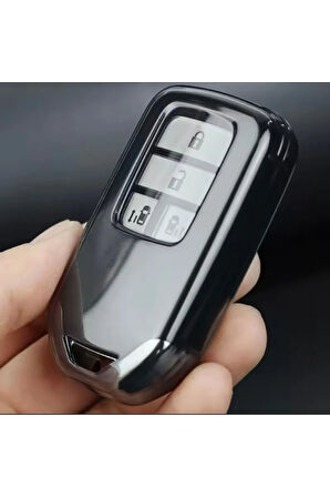 HR-V Uyumlu Exclusive Anahtarsız Çalıştırma Şeffaf-Füme Anahtar Kılıfı