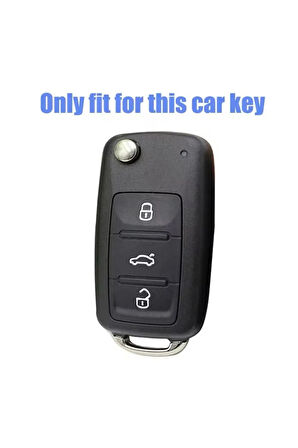 Skoda Roomster Anahtar Kılıfı Siyah-Silver