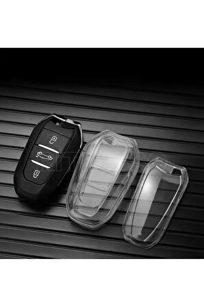 Citroen C4X Sustasız Anahtar Kılıfı Şeffaf