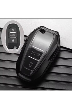 Citroen C5 Aircross Sustasız Anahtar Kılıfı Şeffaf-Füme