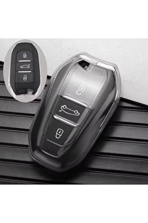 Citroen C4 Sustasız Anahtar Kılıfı Şeffaf