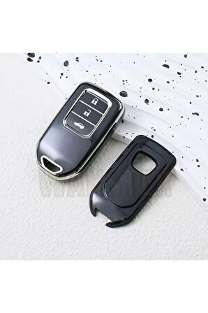 CR-V Exclusive Anahtarsız Çalıştırma Siyah-Silver Anahtar Kılıfı
