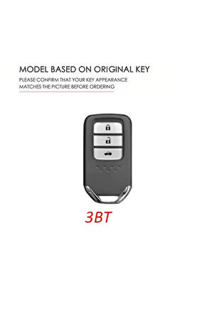 Honda Civic FC5 Exclusive Anahtarsız Çalıştırma Beyaz-Silver Anahtar Kılıfı
