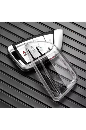 Bmw F40 F44 G20 G22 G30 X1 X3 G01 Uyumlu Şeffaf Anahtar Kılıfı