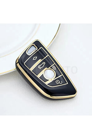 Bmw 2 Serisi F44 Siyah-Gold Anahtar Kılıfı