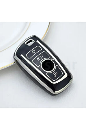 Bmw X6 F16 Siyah-Silver Anahtar Kılıfı