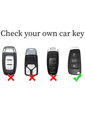 Audi A1 A3 A4 A6 A7 Q2 Q3 Q5 Premium Şeffaf Füme Anahtar Kılıfı