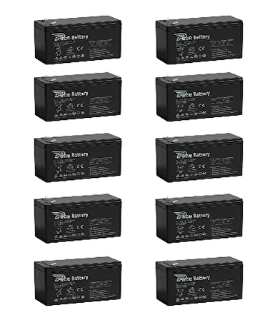 10 Adet Pace Battery 12V 7Ah  Bakımsız Kuru Akü 12 Volt 7 Amper ARALIK  2024 Üretim