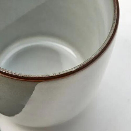 Gladelig 4 Adet Espresso Fincanı, Gri, 10 cl Kumlu-Sırlı Yüzey,