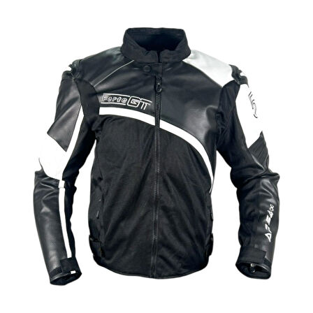 Forte Gt Motosiklet Montu Deri 2003055 AR54 Siyah Beyaz Full Koruma