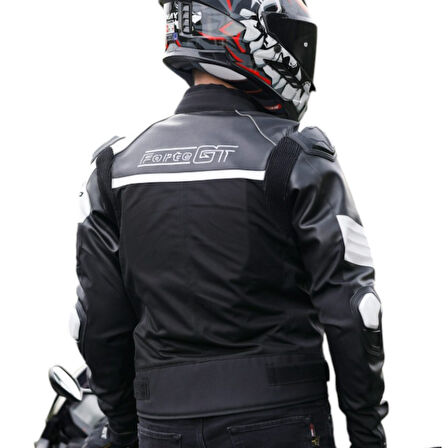 Forte Gt Motosiklet Montu Deri 2003055 AR54 Siyah Beyaz Full Koruma