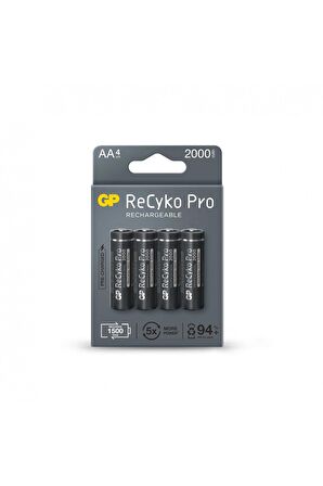 GP AA 2100 mAh Şarjlı Kalem Pil 4'lü Paket ReCyko GP210AAHCBEM-2GB4