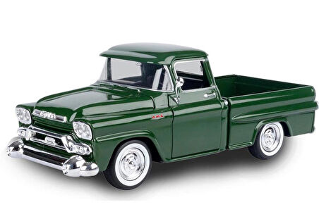 Motor Max Koleksiyon 1 / 24 Ölçek 1958 GMC 100 Pickup Model Metal Araba Yeşil