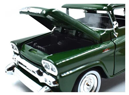 Motor Max Koleksiyon 1 / 24 Ölçek 1958 GMC 100 Pickup Model Metal Araba Yeşil