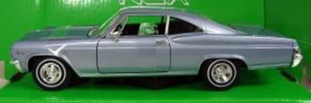 1965 Chevrolet Impala SS 396 Mavi Model Araba Welly 1:24 Lisanslı