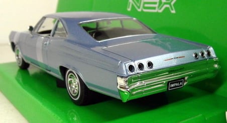 1965 Chevrolet Impala SS 396 Mavi Model Araba Welly 1:24 Lisanslı
