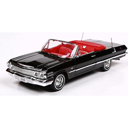 Welly Chevrolet Impala 1963 1:24 Ölçek Siyah Lisanslı Ürün