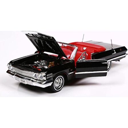 Welly Chevrolet Impala 1963 1:24 Ölçek Siyah Lisanslı Ürün