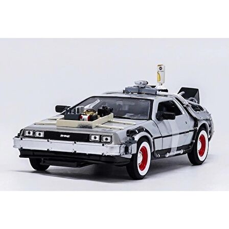 Geleceğe Dönüş Seri 3 Metal Model Araba Efsane Delorean 1:24Ölçek