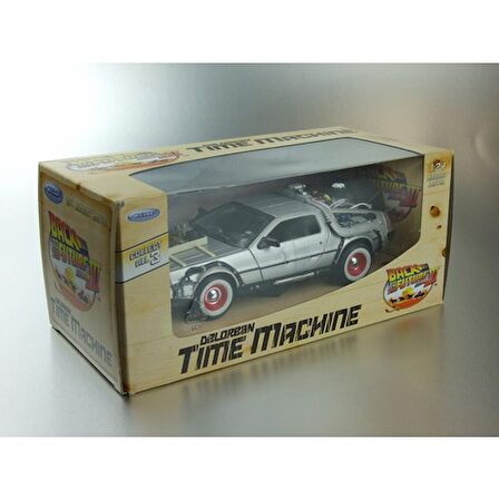 Geleceğe Dönüş Seri 3 Metal Model Araba Efsane Delorean 1:24Ölçek