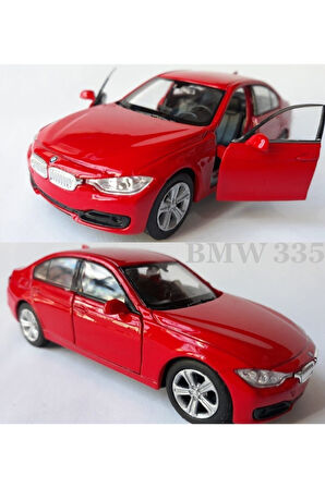 Bmw Metal Araba 335i Diecast Orjinal Collectıon Kırmızı 1:36 Ölçek 11,5 Cm