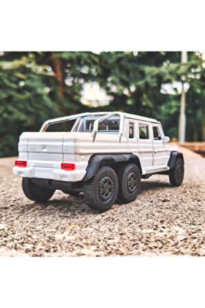 G63 Amg 6x6 Koleksiyon Metal Araba 12cm Lüks Araba Beyaz