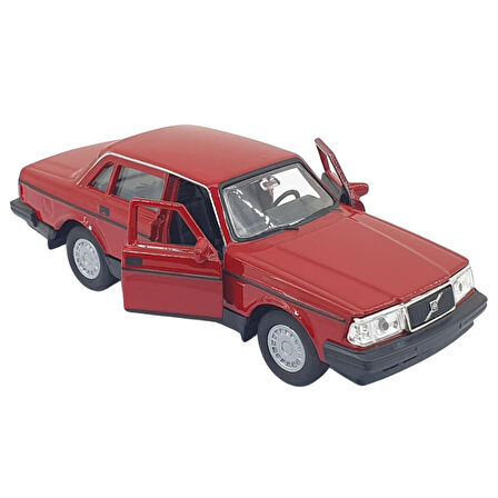 1:32 Volvo 240 GL Çek Bırak -Araba -  43784-KIRMIZI