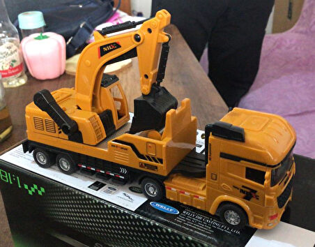 Oyuncak Koleksiyon İş Makineleri Kamyon Ekskavatör 25 Cm 
