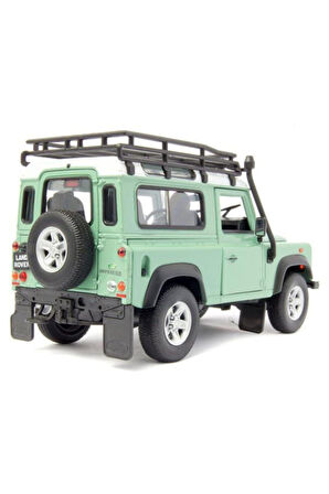 Land Rover Defender Jeep 1990 Model Araba - 1/24 Ölçek Yeşil