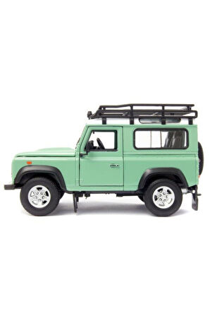 Land Rover Defender Jeep 1990 Model Araba - 1/24 Ölçek Yeşil